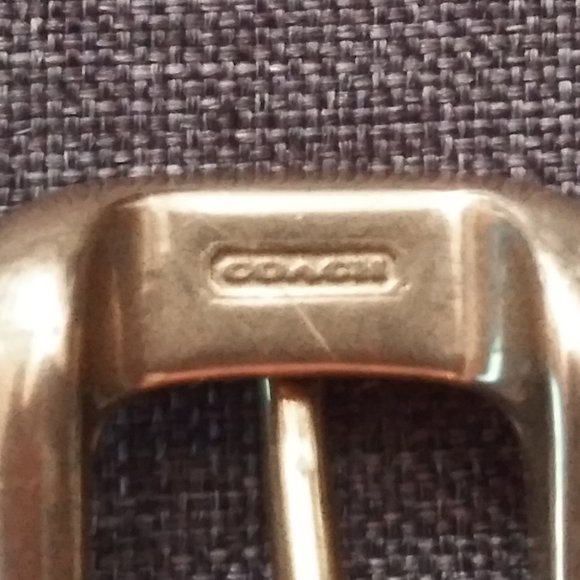 Rare vintage Coach Elegant Brown Leather Belt with Gold Buckle - Picture 6 of 7